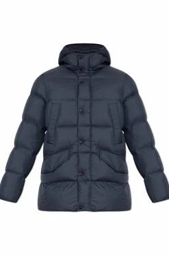 Woolrich GRANATOWY Kurtka puchowa z kapturem