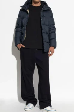 Woolrich GRANATOWY Kurtka puchowa z kapturem