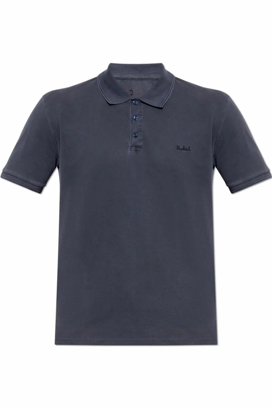 Woolrich GRANATOWY Polo z wyszytym logo