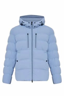 Woolrich jasnoniebieski Kurtka puchowa z odpinanym kapturem