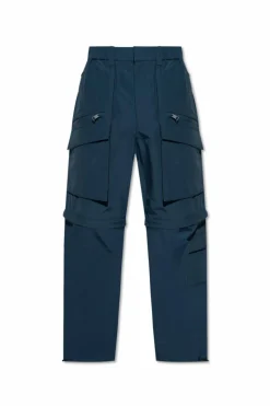 Woolrich NIEBIESKI Spodnie z odpinanymi nogawkami