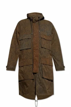 Woolrich ZIELONY Parka z motywem `moro`