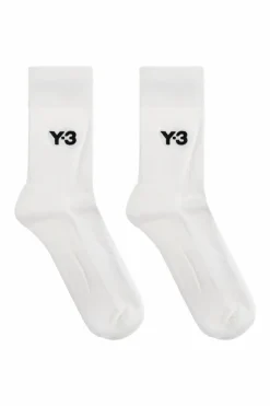 Y-3 BIAŁY Skarpety z logo