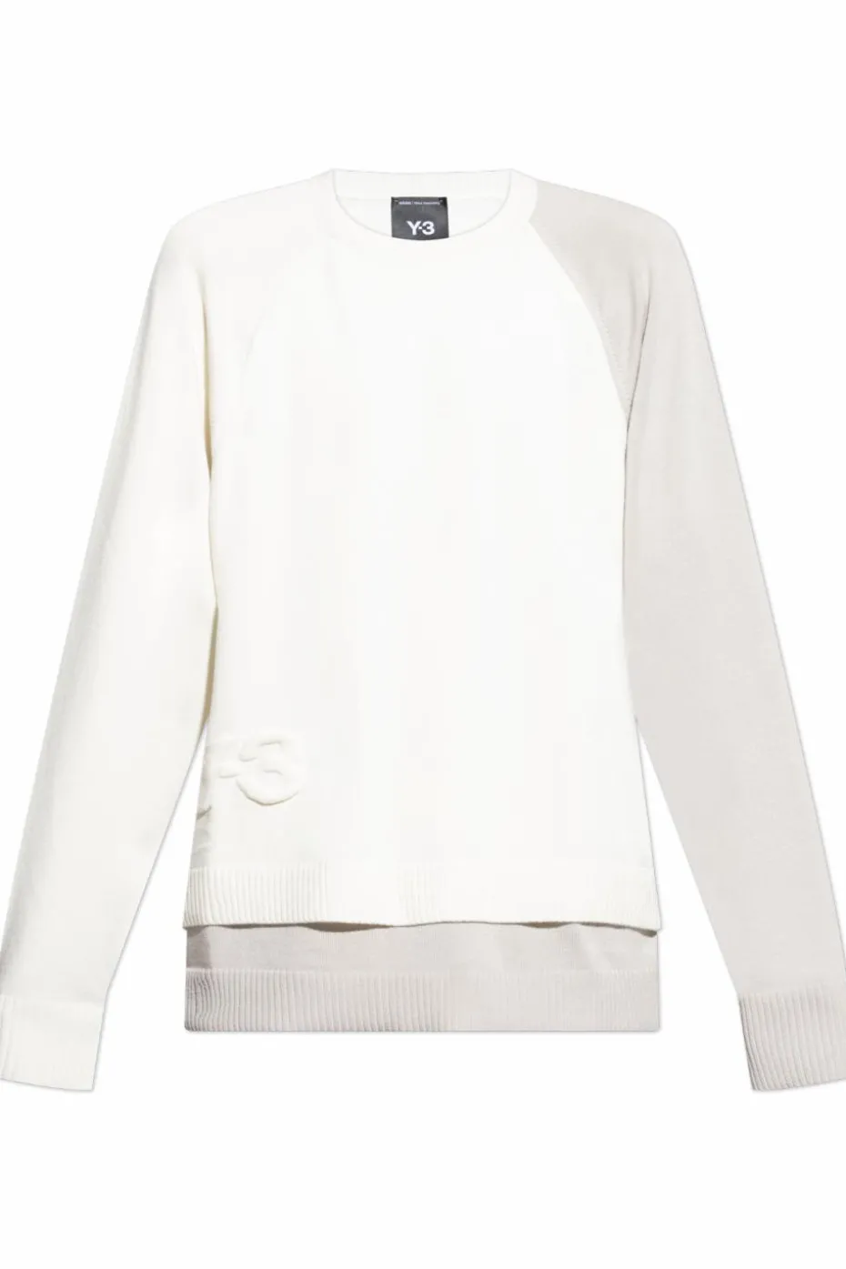 Y-3 BIAŁY Sweter z logo