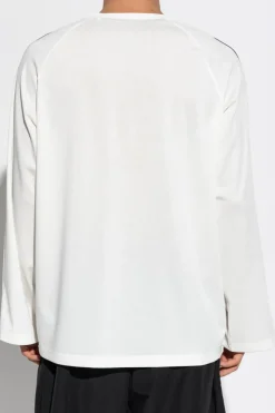 Y-3 BIAŁY T-shirt typu `oversize`