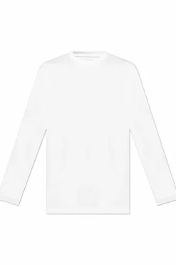 Y-3 BIAŁY T-shirt z długimi rękawami