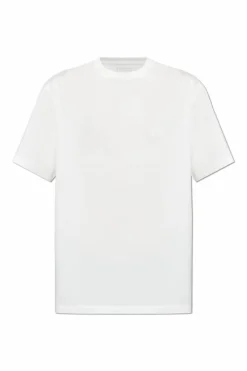 Y-3 BIAŁY T-shirt z nadrukowanym logo