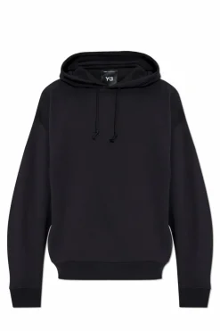 Y-3 CZARNY Bluza z kapturem