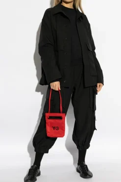 Y-3 CZARNY Bluza z kapturem
