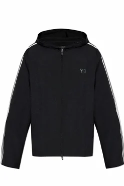 Y-3 CZARNY Bluza z kapturem