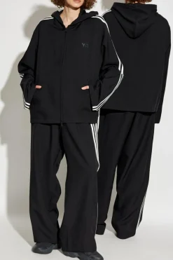 Y-3 CZARNY Bluza z kapturem