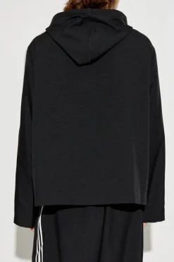 Y-3 CZARNY Bluza z kapturem