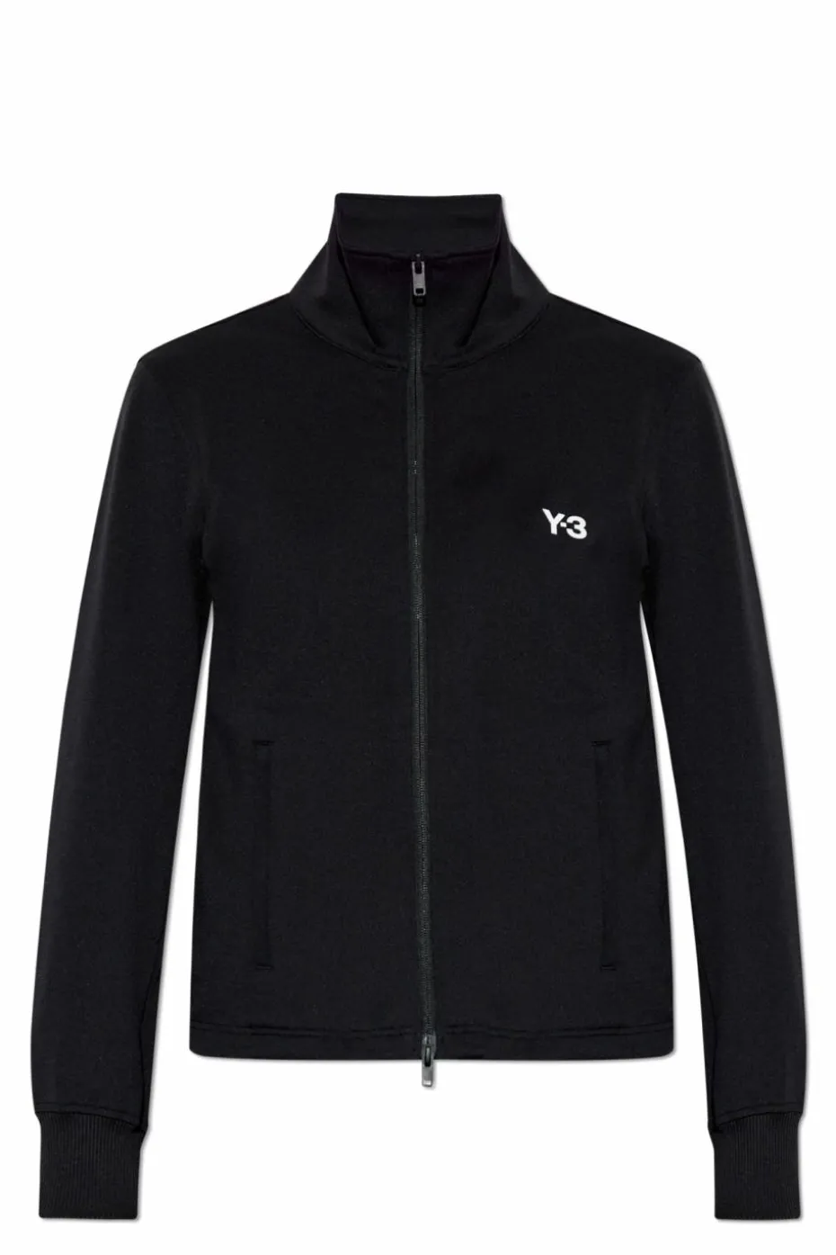 Y-3 CZARNY Bluza z kołnierzem