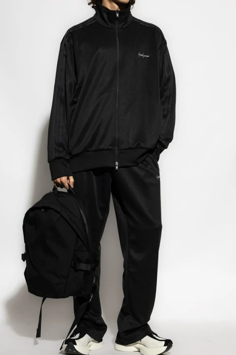 Y-3 CZARNY Bluza z logo