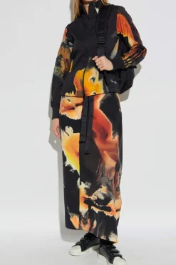 Y-3 CZARNY Bluza z nadrukiem