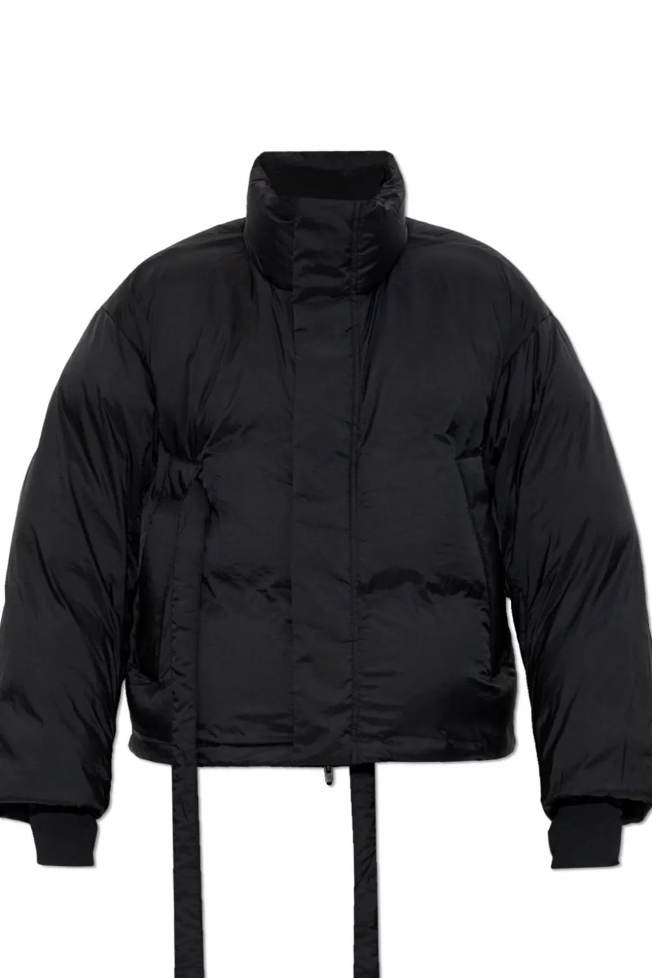 Y-3 CZARNY Kurtka puchowa z wzorem
