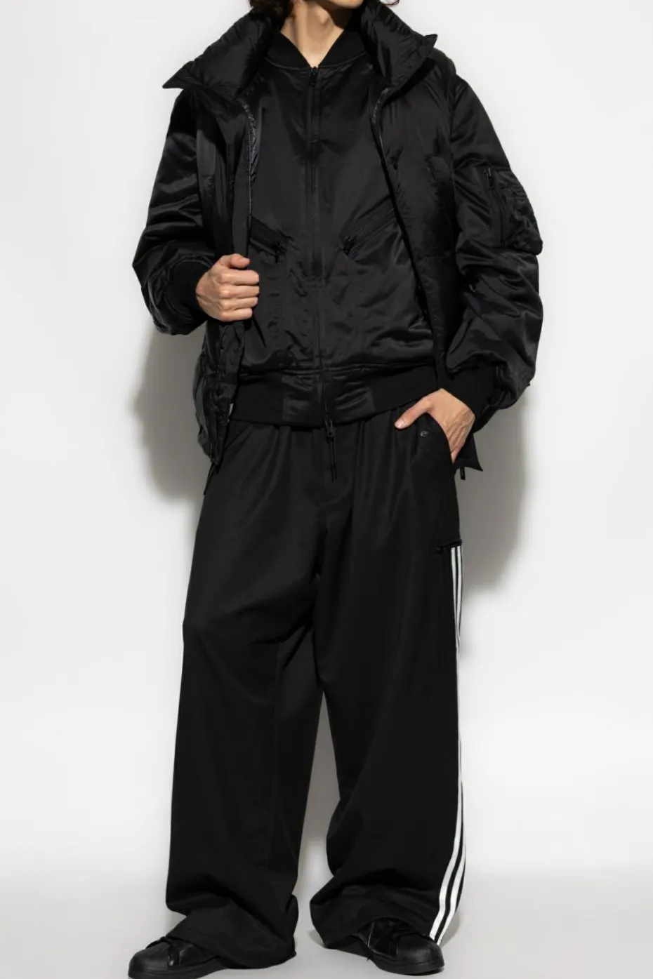 Y-3 CZARNY Kurtka typu `bomberka`