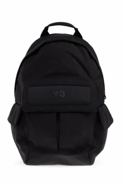 Y-3 CZARNY Plecak z logo