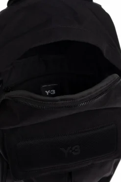 Y-3 CZARNY Plecak z logo