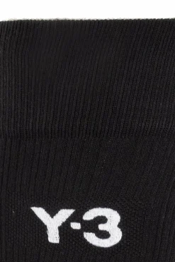 Y-3 CZARNY Skarpety z logo