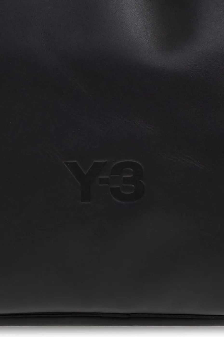 Y-3 CZARNY Skórzana torba