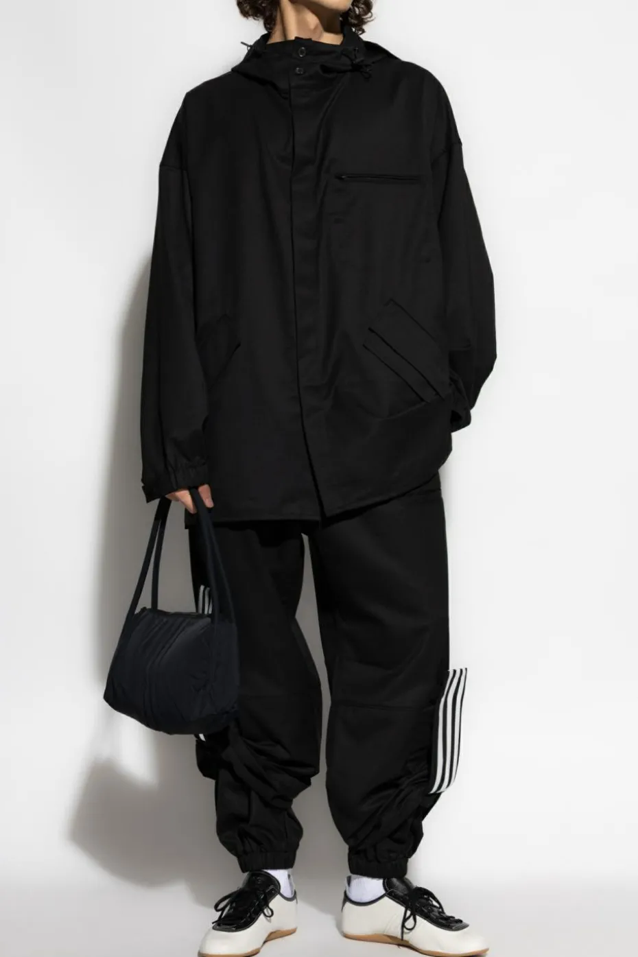 Y-3 CZARNY Spodnie ‘CUF’