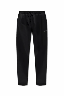 Y-3 CZARNY Spodnie dresowe z logo