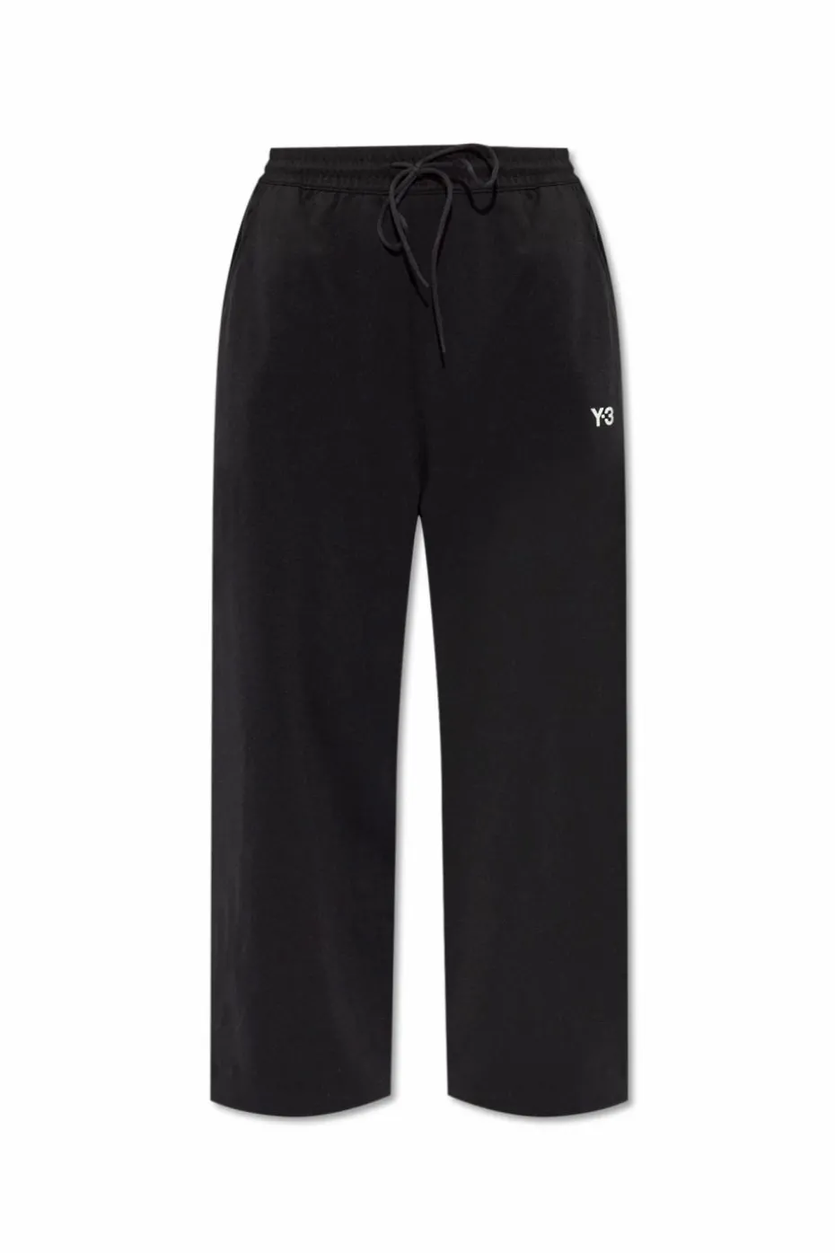 Y-3 CZARNY Spodnie dresowe z logo