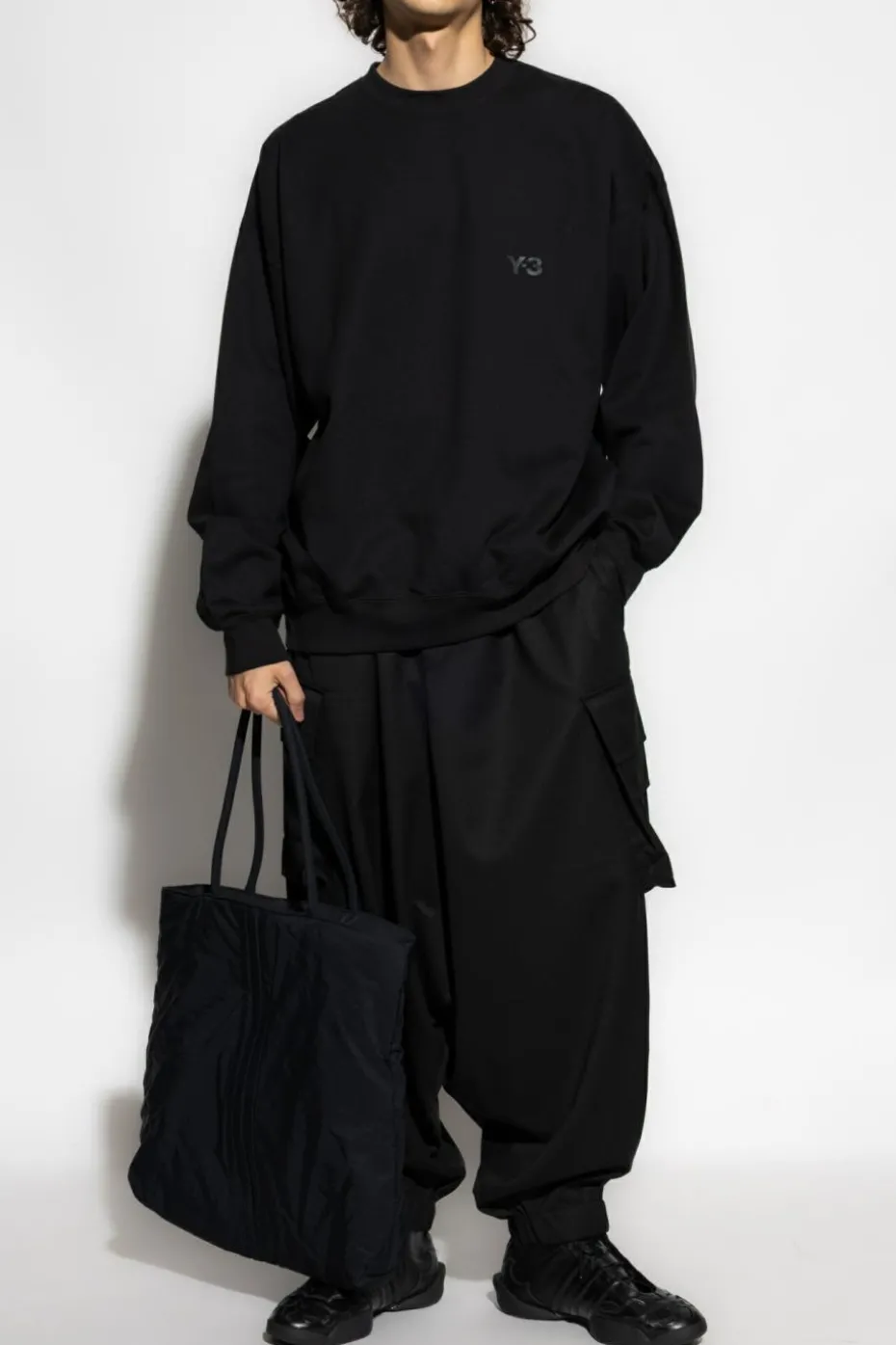 Y-3 CZARNY Spodnie typu `cargo`