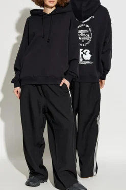 Y-3 CZARNY Spodnie z logo