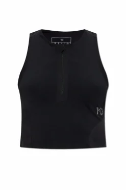 Y-3 CZARNY Top do biegania