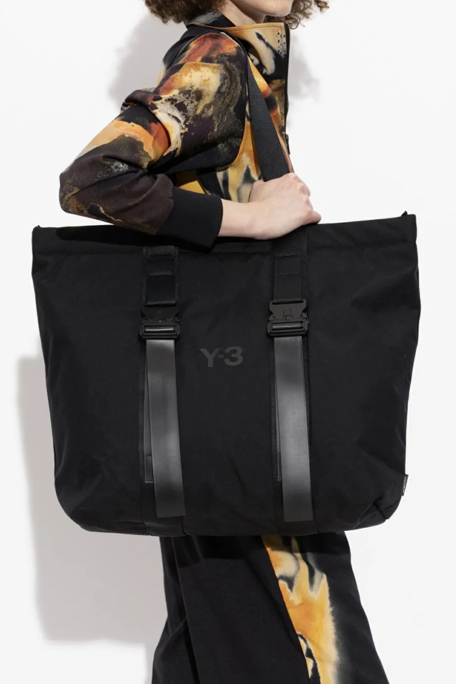 Y-3 CZARNY Torba z logo