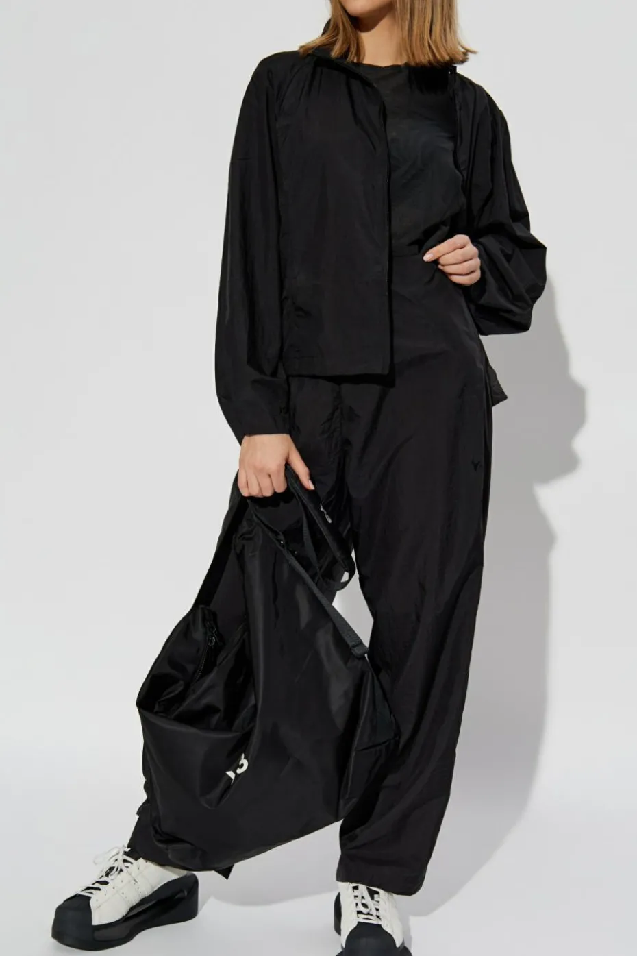 Y-3 CZARNY Transparenty top