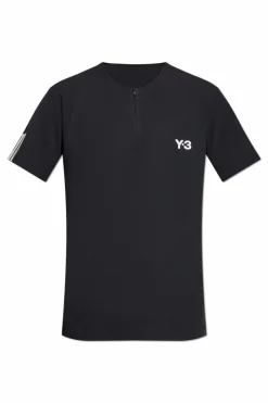 Y-3 CZARNY T-shirt z kolekcja Tennis US`