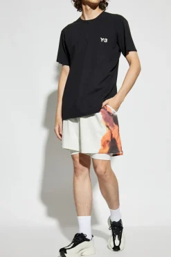 Y-3 CZARNY T-shirt z kolekcja Tennis US`