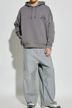 Y-3 SZARY Bluza z kapturem