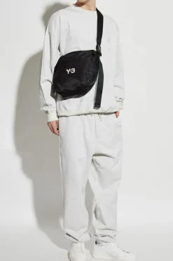 Y-3 SZARY Bluza z nadrukowanym logo