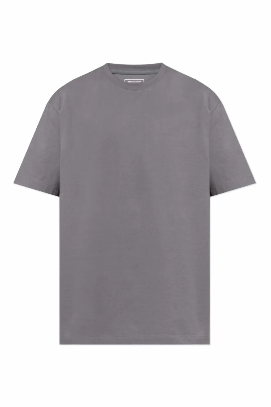 Y-3 SZARY T-shirt z nadrukiem
