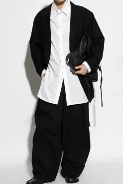 Yohji Yamamoto BIAŁY Koszula z kieszenią