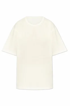 Yohji Yamamoto BIAŁY T-shirt z nadrukiem
