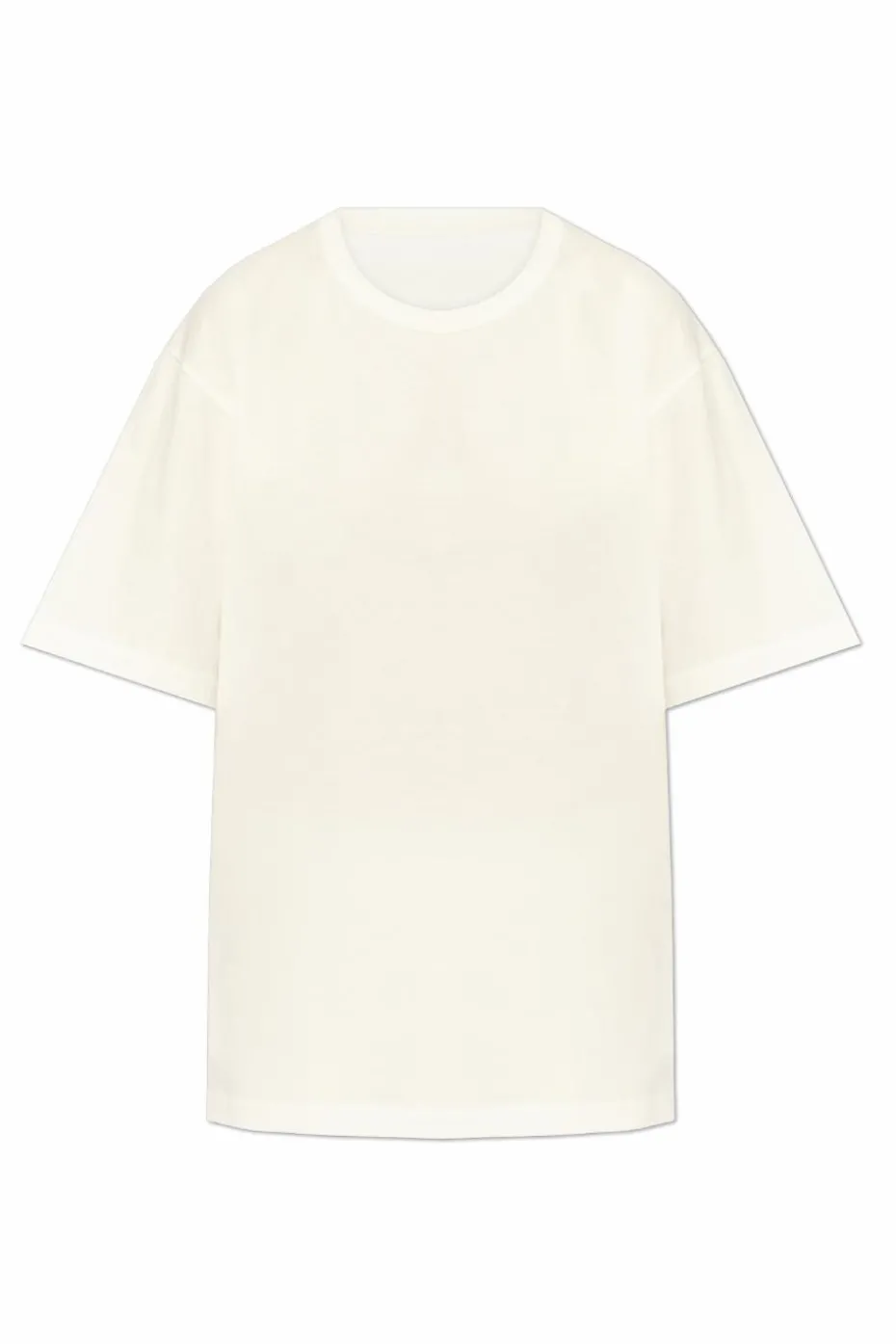 Yohji Yamamoto BIAŁY T-shirt z nadrukiem