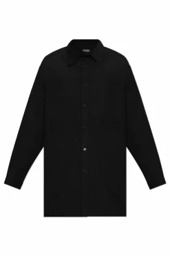 Yohji Yamamoto CZARNY Koszula z kieszenią