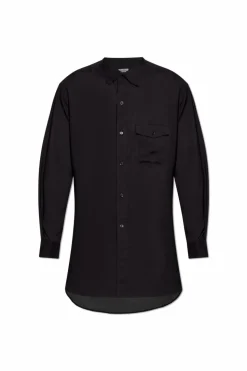 Yohji Yamamoto CZARNY Koszula z kieszenią