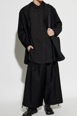 Yohji Yamamoto CZARNY Koszula z kieszenią