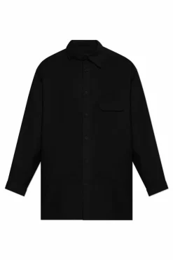 Yohji Yamamoto CZARNY Koszula z kieszenią