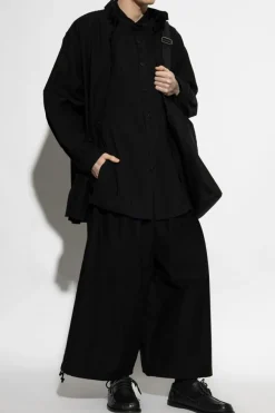 Yohji Yamamoto CZARNY Koszula z kieszenią