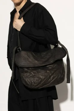 Yohji Yamamoto CZARNY Torba na ramię z efektem `vintage`