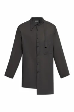 Yohji Yamamoto SZARY Koszula z kieszenią