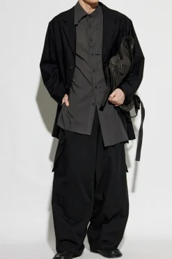 Yohji Yamamoto SZARY Koszula z kieszenią