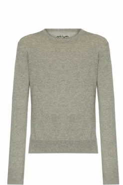Yohji Yamamoto SZARY Sweter z logo